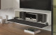Salice Pacta Satin Metal Black in Living Room Audio Cabinet
