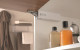 Salice Wind Overhead Lift in White in Bathroom Cabinet