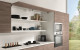 Salice Wind Overhead Lift in White in Kitchen Cabinet with Extra Hinge for Wide Door
