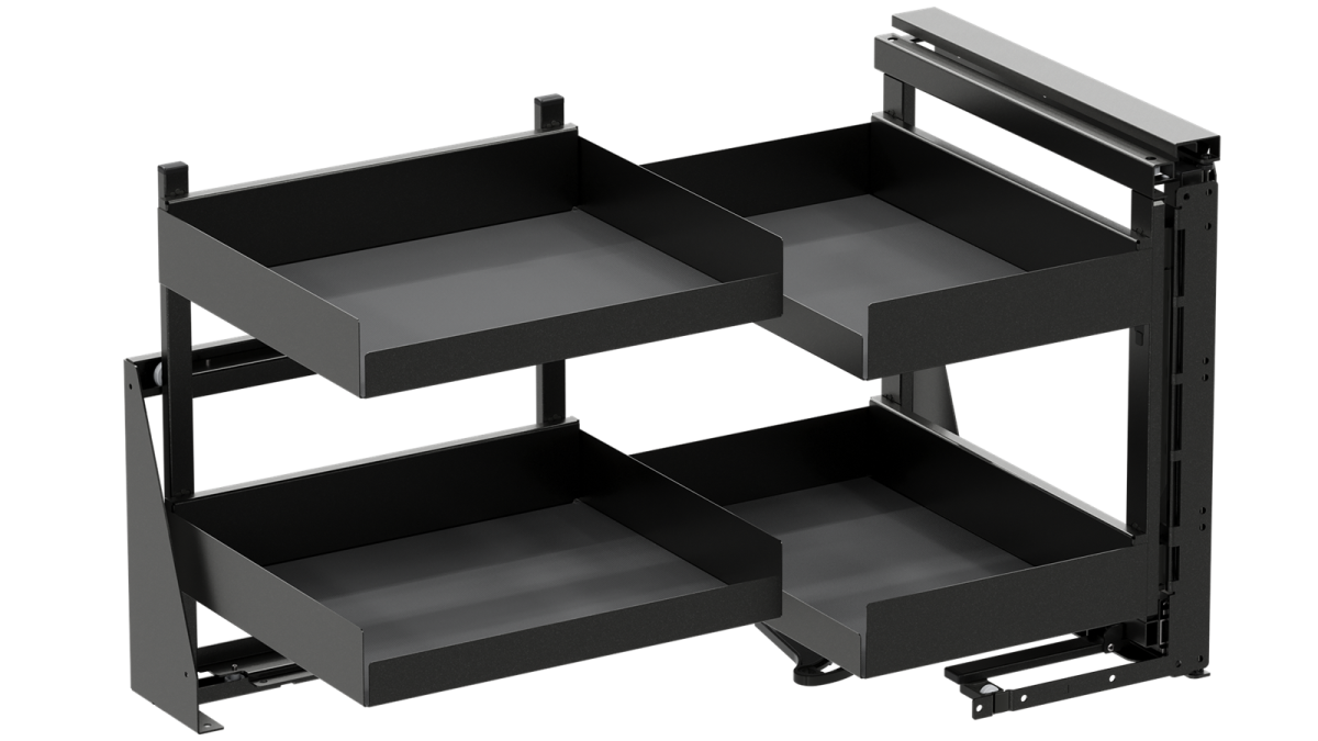 VS315 Vauth Sagel VS COR Fold   Essentio   Cabinet 900mm   Left Opening   Lava Grey 1