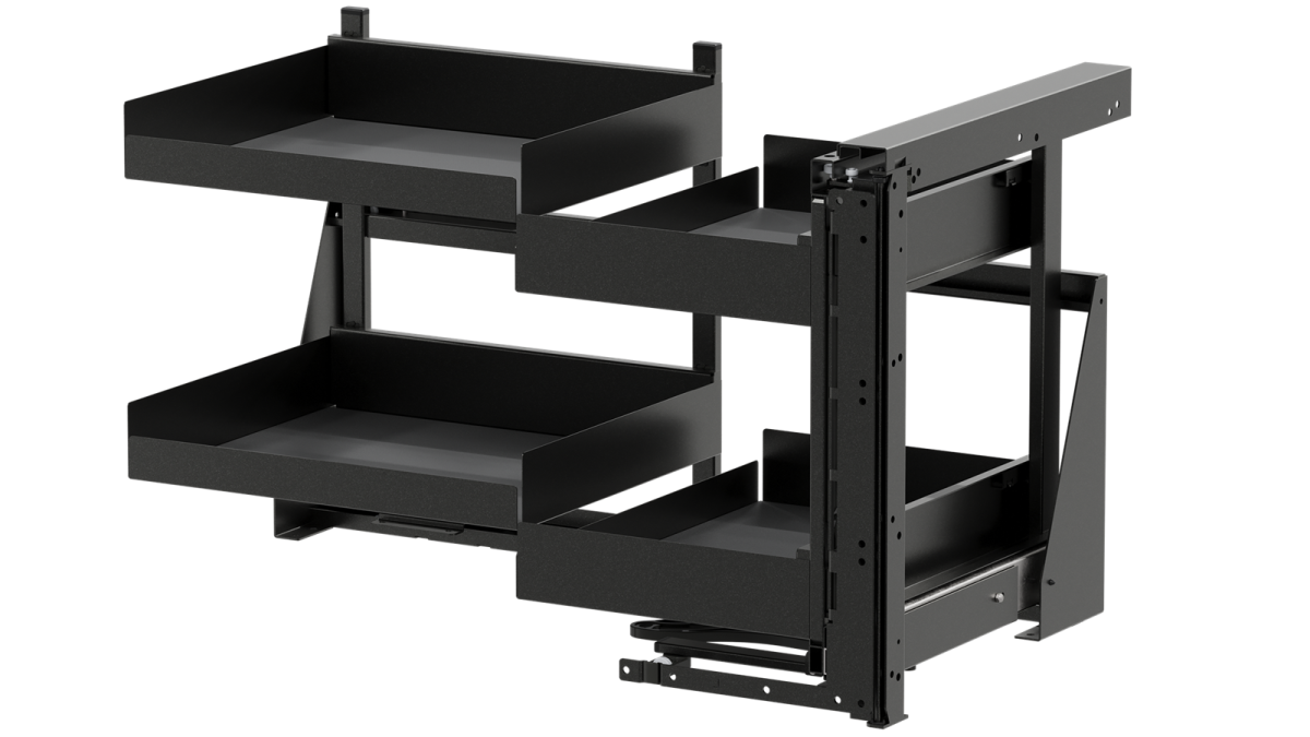 VS315 Vauth Sagel VS COR Fold   Essentio   Cabinet 900mm   Left Opening   Lava Grey 2
