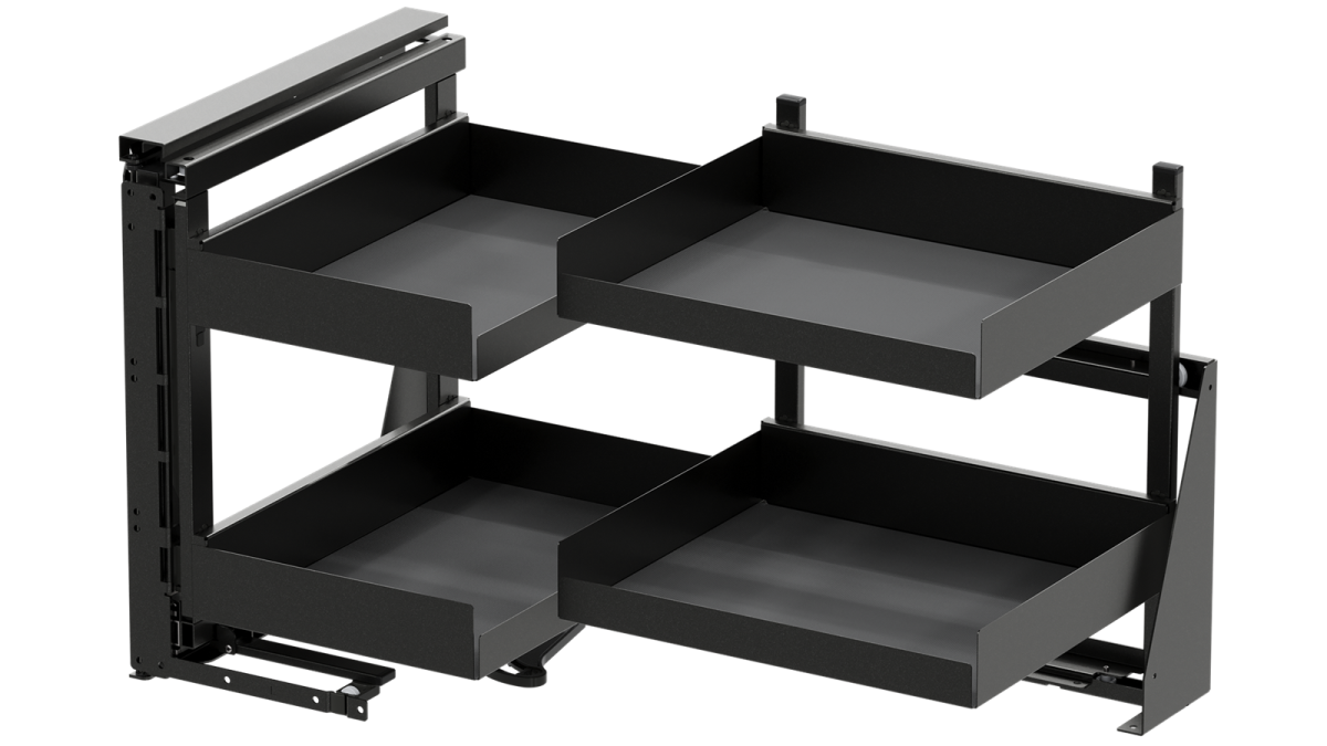 VS316 Vauth Sagel VS COR Fold   Essentio   Cabinet 900mm   Right Opening   Lava Grey 1