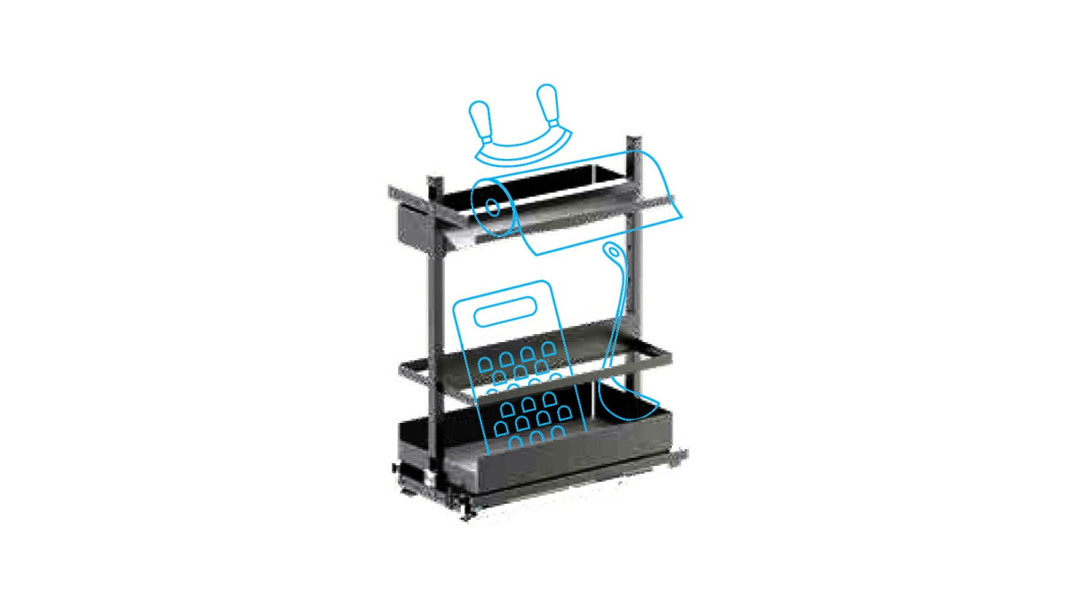 VS364 Vauth Sagel VS SUB Larder Flex Cook   Essentio Style   Lava Grey   Contents White Background