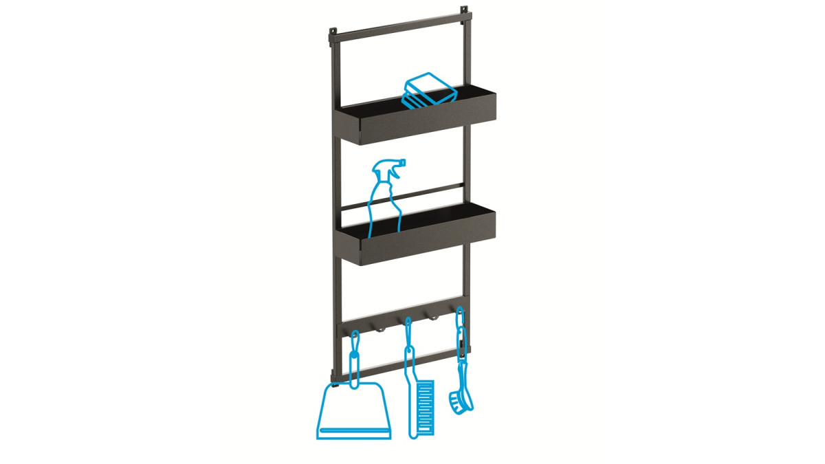 VS386 VS Gate Flex Hook 3 Essentio Lava Grey with Drawings
