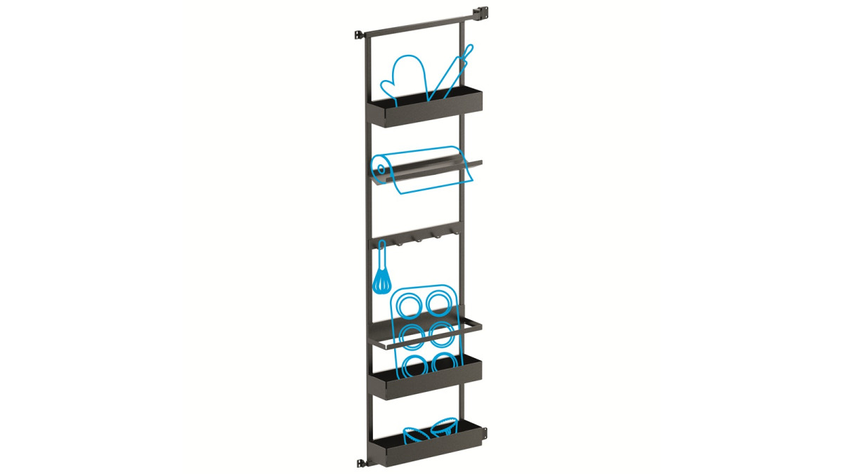 VS392 VS Gate Rack Plus Cook 5 Essentio Lava Grey with Drawings