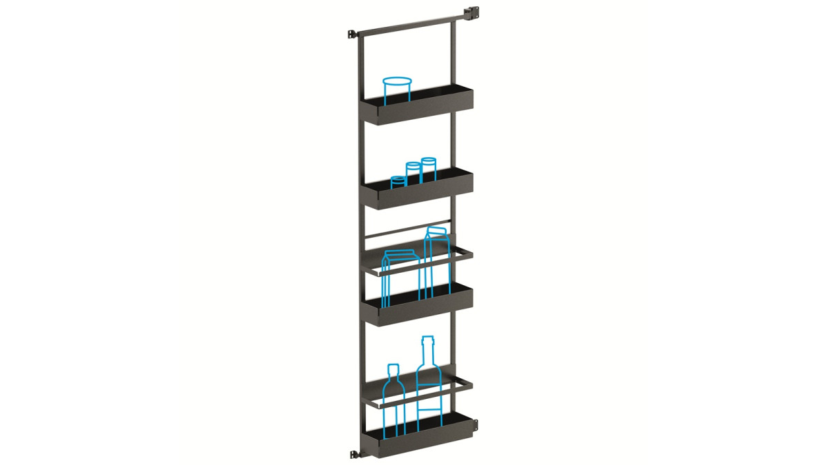 VS393 VS Gate Rack Plus Free 5 Essentio Lava Grey  with Drawings