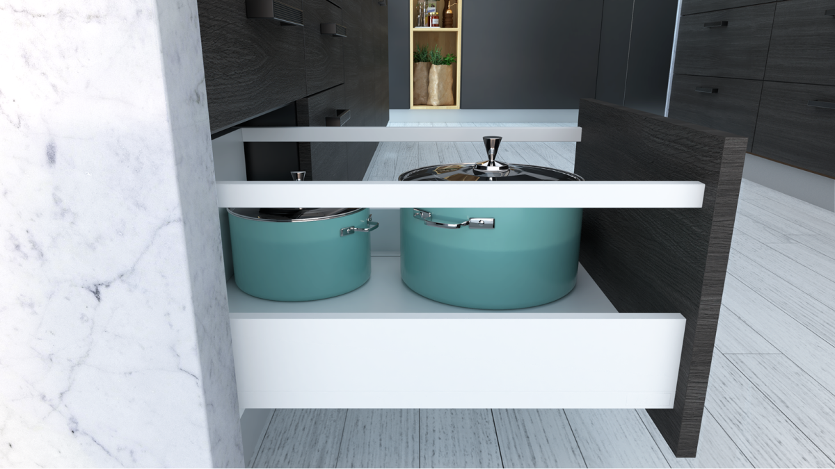 ALUNAN T Soft Close Drawer HR Model White