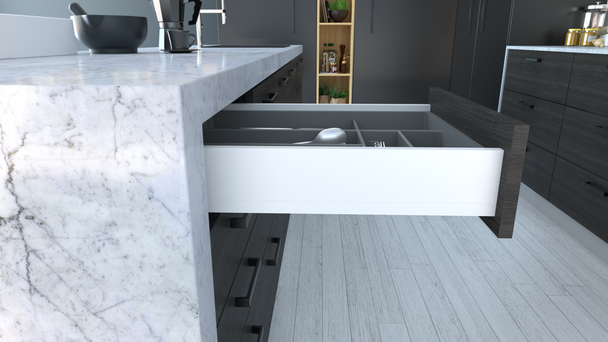 ALUNAN T Soft Close Drawer S Model White