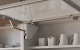 Salice EvoLift Overhead Lift   Single Flap Aluminium Framed Door   Close Up