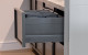 Tanova Designer Series Kitchen Waste Bin for 600mm Cabinet. Project by Johnston Architects and Said Studio. Photo John Williams