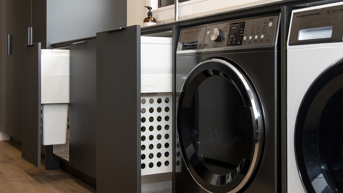 Tanova Designer Series Laundry Hamper   Project by McIndoe Kitchens