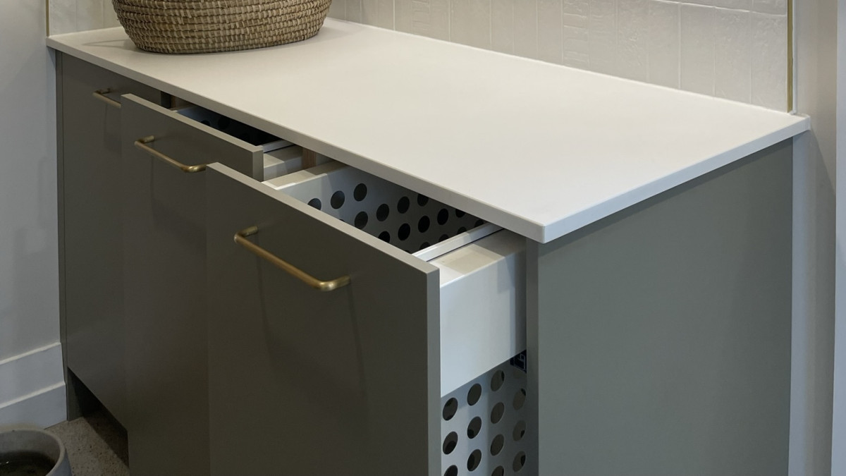 Tanova Simplex Plus Laundry Hamper   Project by Steadfast Joinery