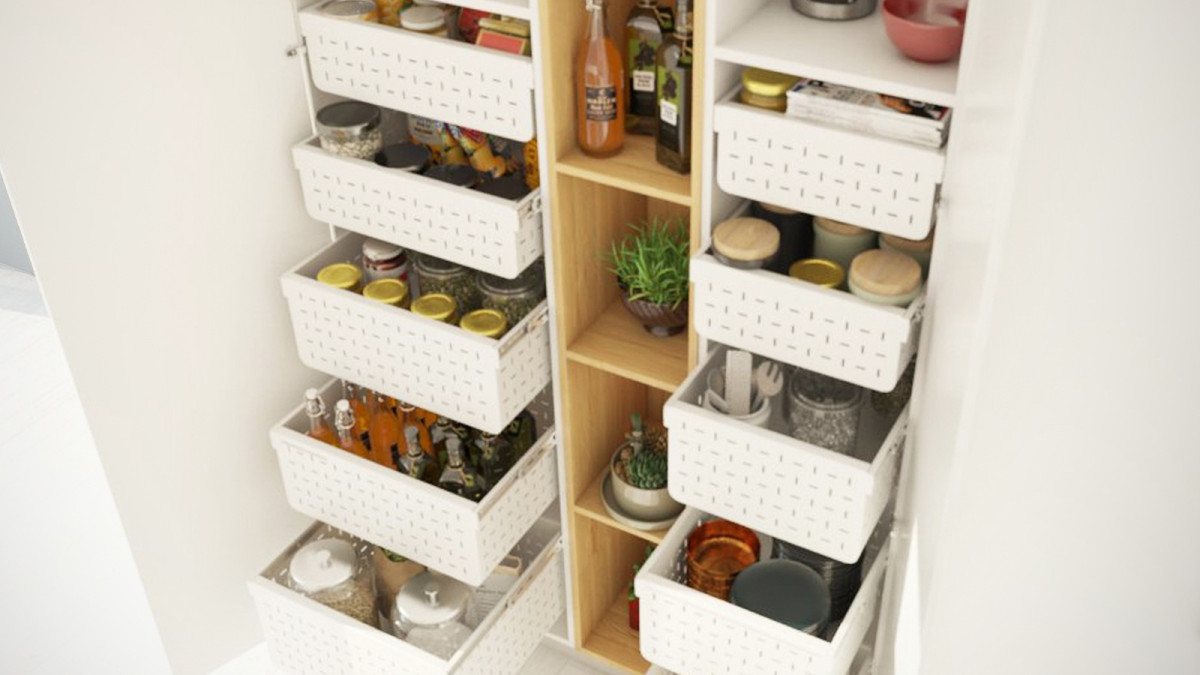 Tanova Ventilated Drawers for Contemprary Pantries   EBOSS White Close