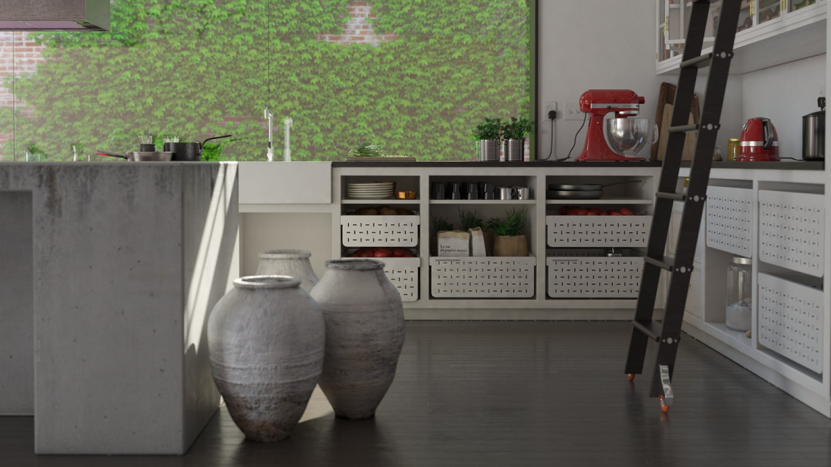 Tanova Ventilated Drawers for Open Fronted Kitchen Storage   EBOSS White
