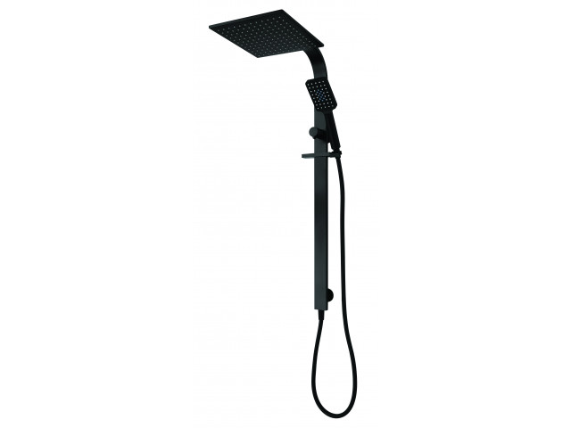 Eclipse Square Double Head Shower Matte Black