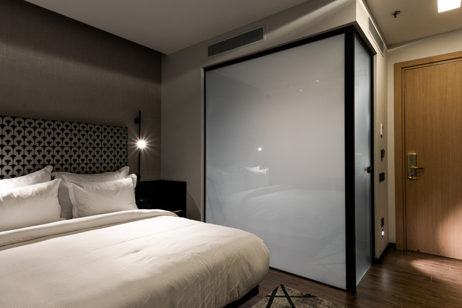 Light Control Glass (LCG) for Bathrooms