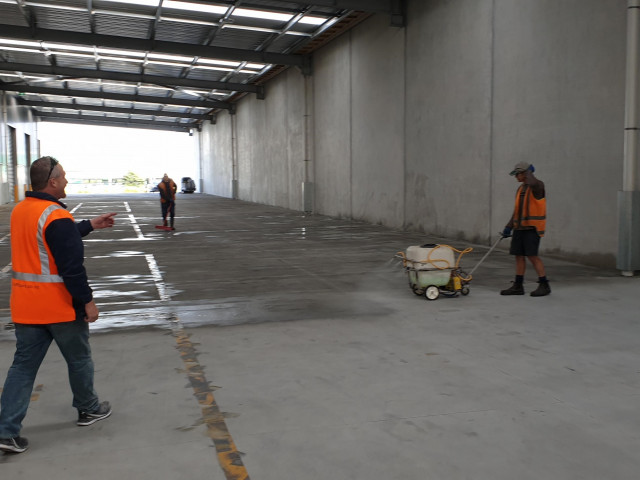 X550 Carpark & Warehouse Concrete Curing, Densifying, and Surface Repeller Treatment