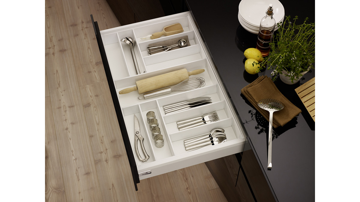 White Cutlery Insert from Above