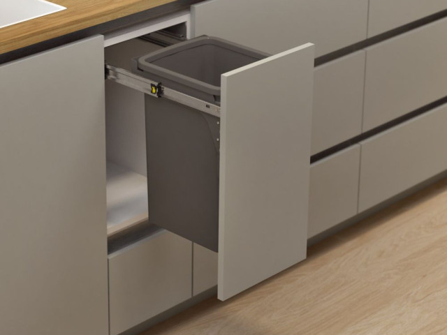 Hideaway Compact 1 x 20L Bucket Door Pull — Cinder