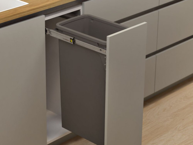 Hideaway Compact 1 x 40L Bucket Door Pull — Cinder