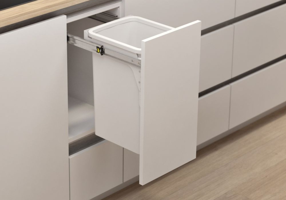 Hideaway Compact 1 x 20L Door Pull — White