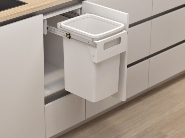 Hideaway Compact 1 x 20L Handle Pull — White