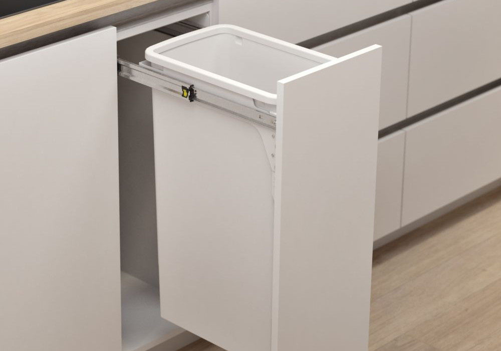 Hideaway Compact 1 x 40L Door Pull — White