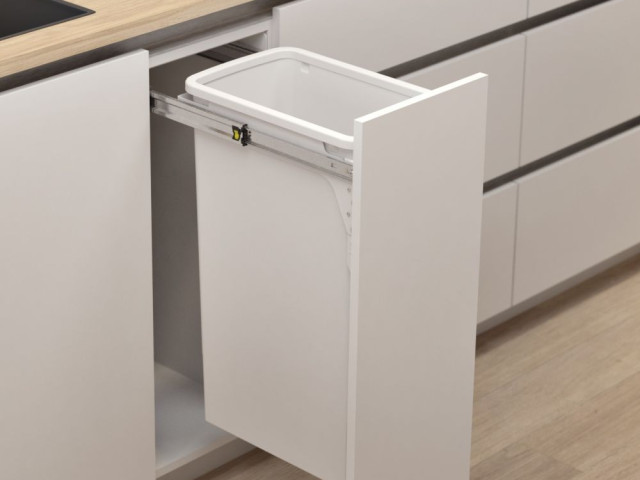 Hideaway Compact  1 x 40L Door Pull — White