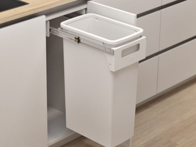 Hideaway Compact 1 x 40L Handle Pull — White