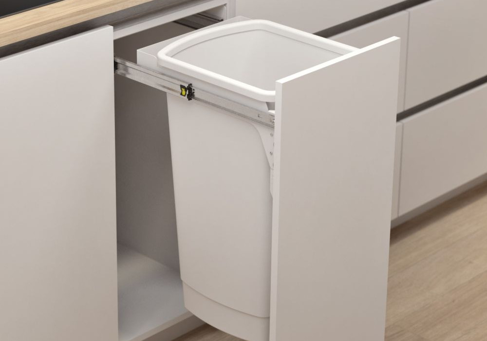 Hideaway Compact 1 x 50L Door Pull — White