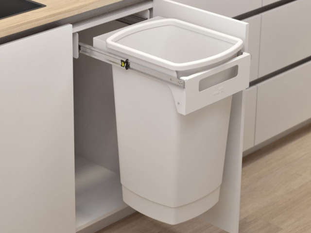 Hideaway Compact 1 x 50L Handle Pull — White