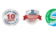 10 YEARS plus other badges12