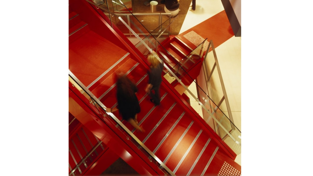 red stairs