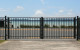 Contemporary gates manufactured from fence panels for driveway gate security