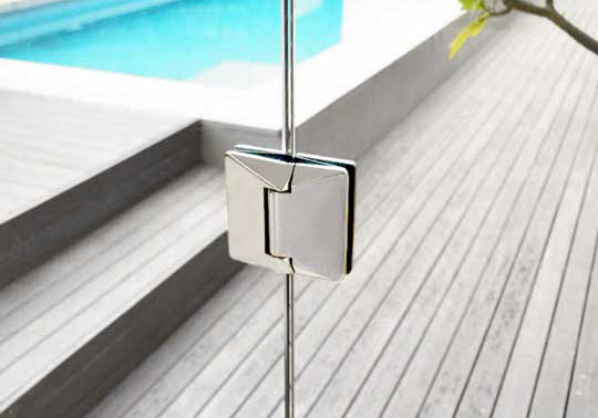 Juralco Edgetec® Atlantic Hinges and Malibu Latch Glass Pool Gate System
