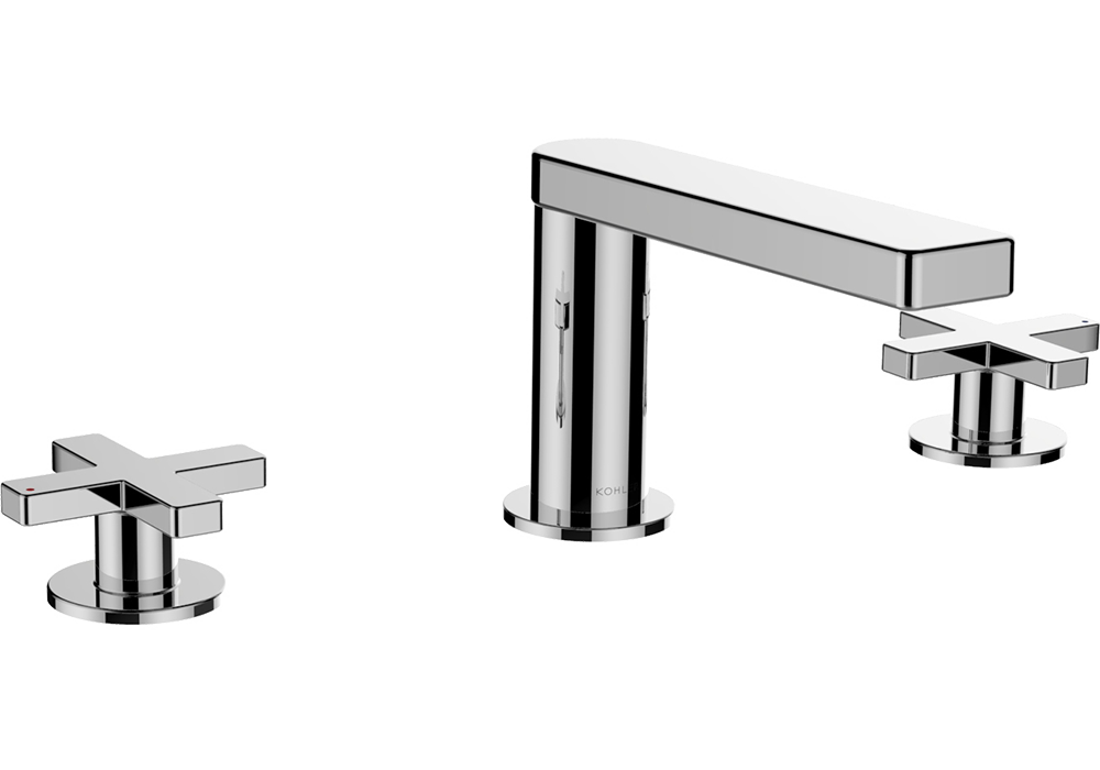 Composed 3TH Basin Set-Cross Handle Polished Chrome