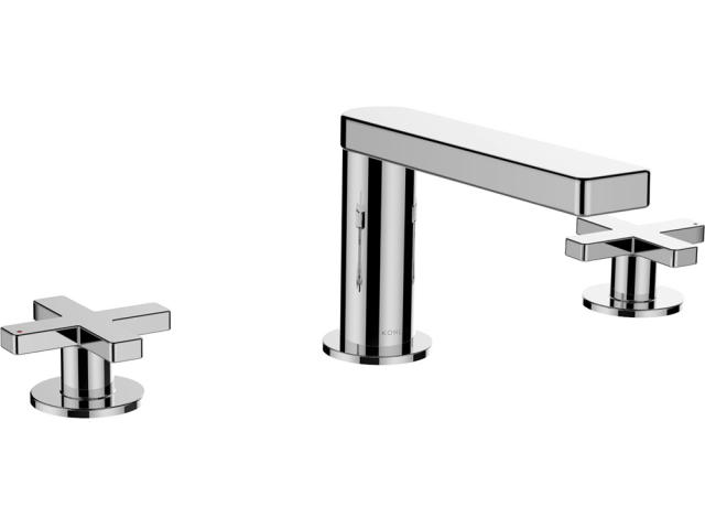 Composed 3TH Basin Set-Cross Handle Polished Chrome