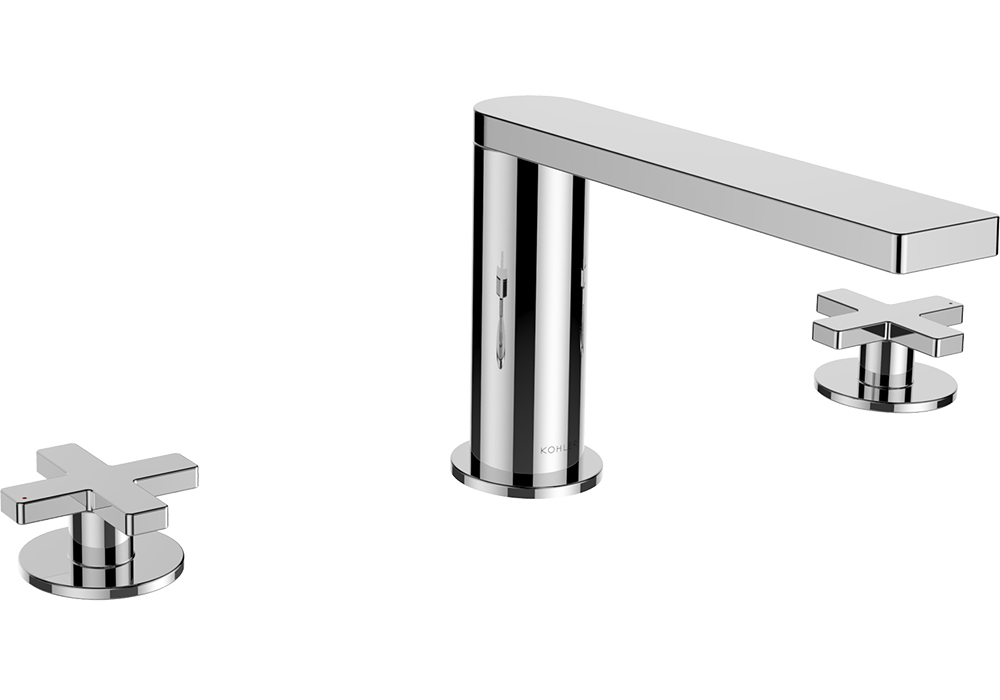 Composed 3TH Bath Set-Cross Handle Polished Chrome