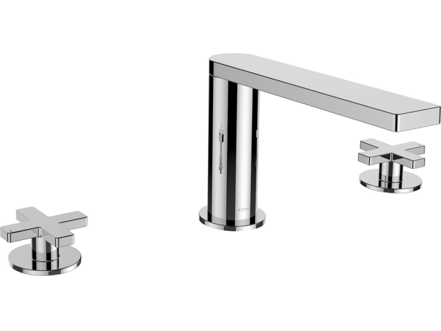 Composed 3TH Bath Set-Cross Handle Polished Chrome