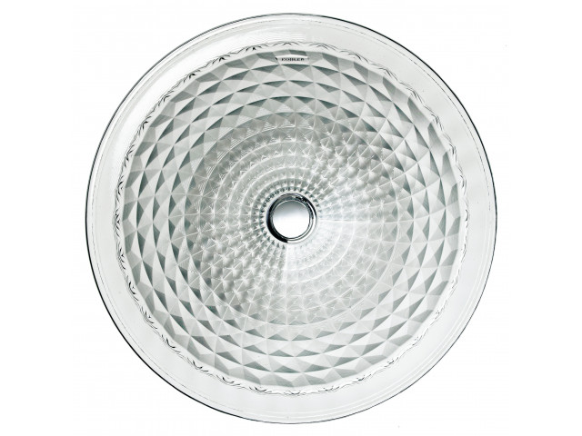 Kallos Spun Glass Undercounter Basin