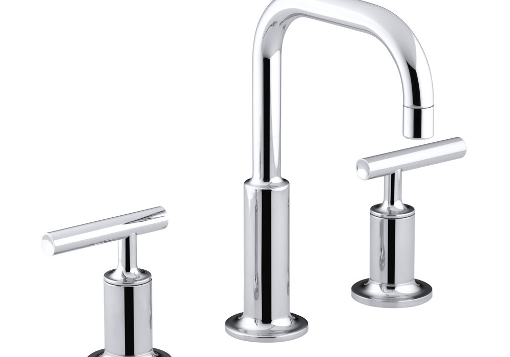 Purist Basin Set with Gooseneck Spout and Lever Handles