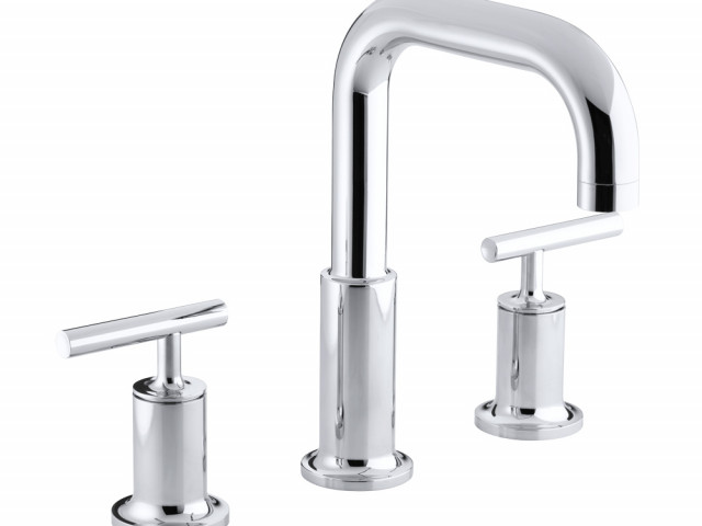 Purist Hob Mount Bath Set with Lever Handles