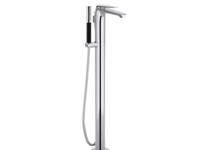 Avid Floor Mount Bath Filler with Handshower