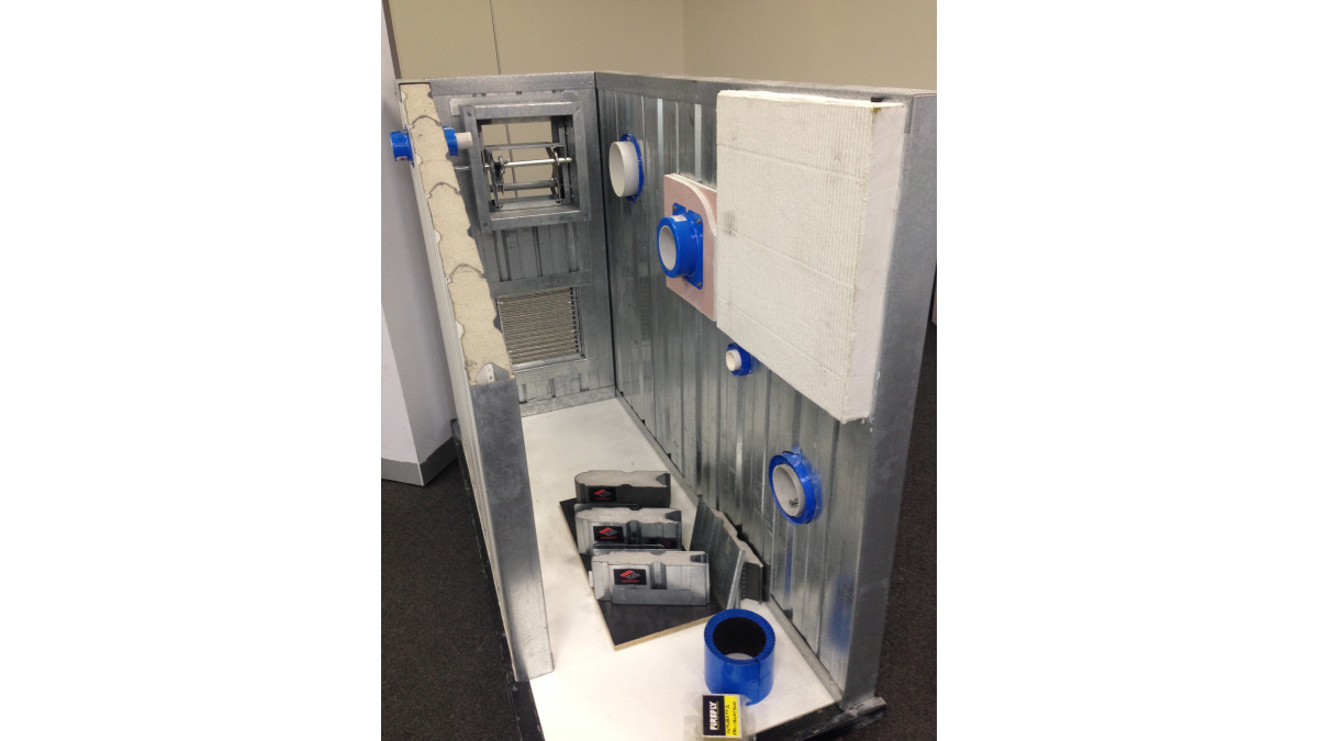 Speedwall and penetrations display inside face