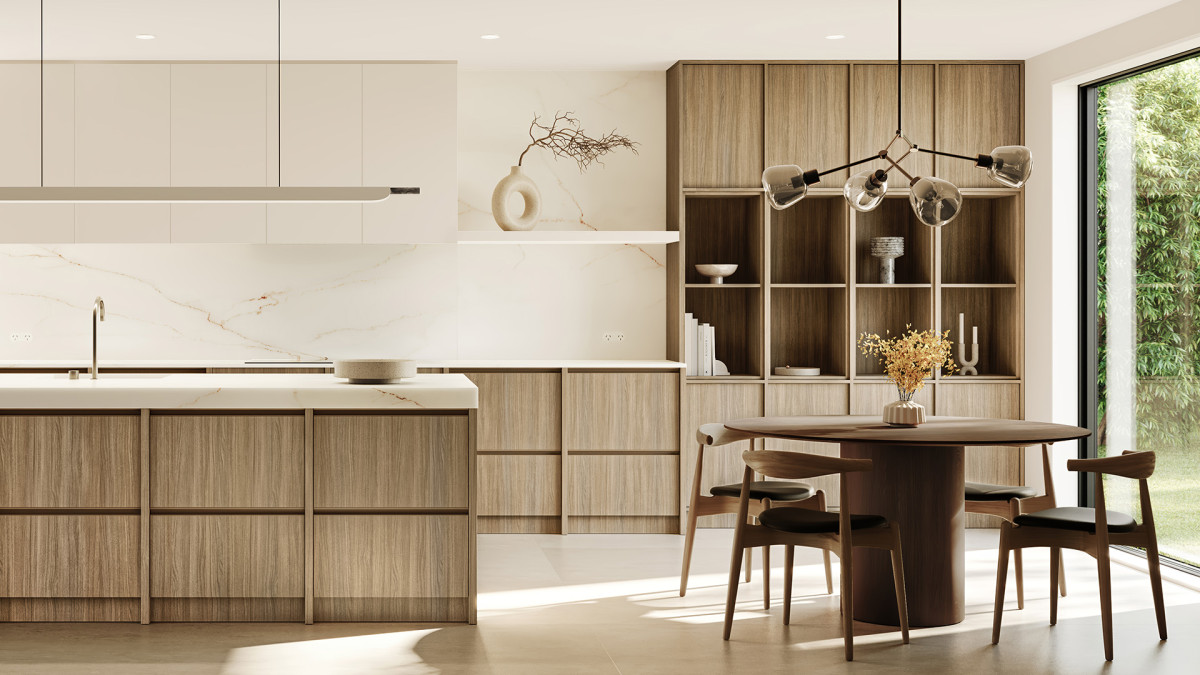 meltecalaunch danish walnut chalk white laminam supernova marble gold benchtop