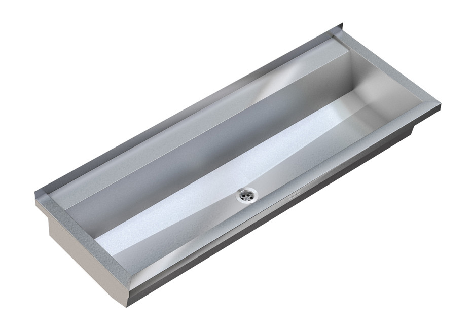 KWC Planox Stainless Steel Washtrough - with tap ledge - FR-PL30T