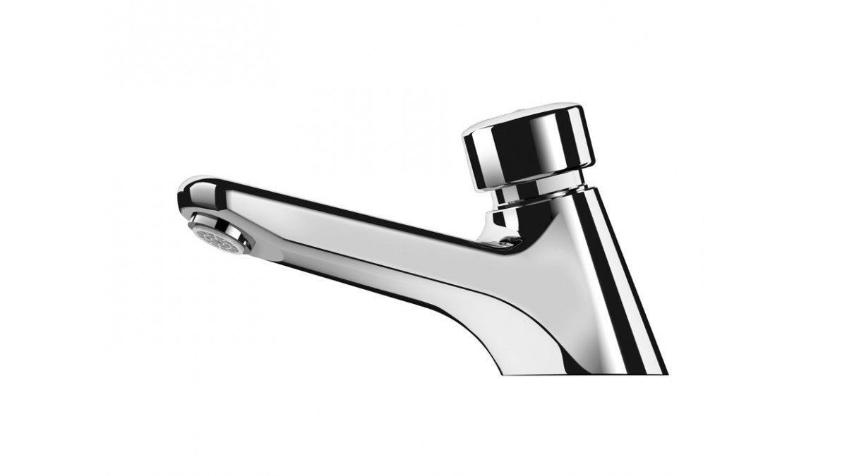 de745301 delabie tempostop time flow basin tap macdonald industries public bathrooms