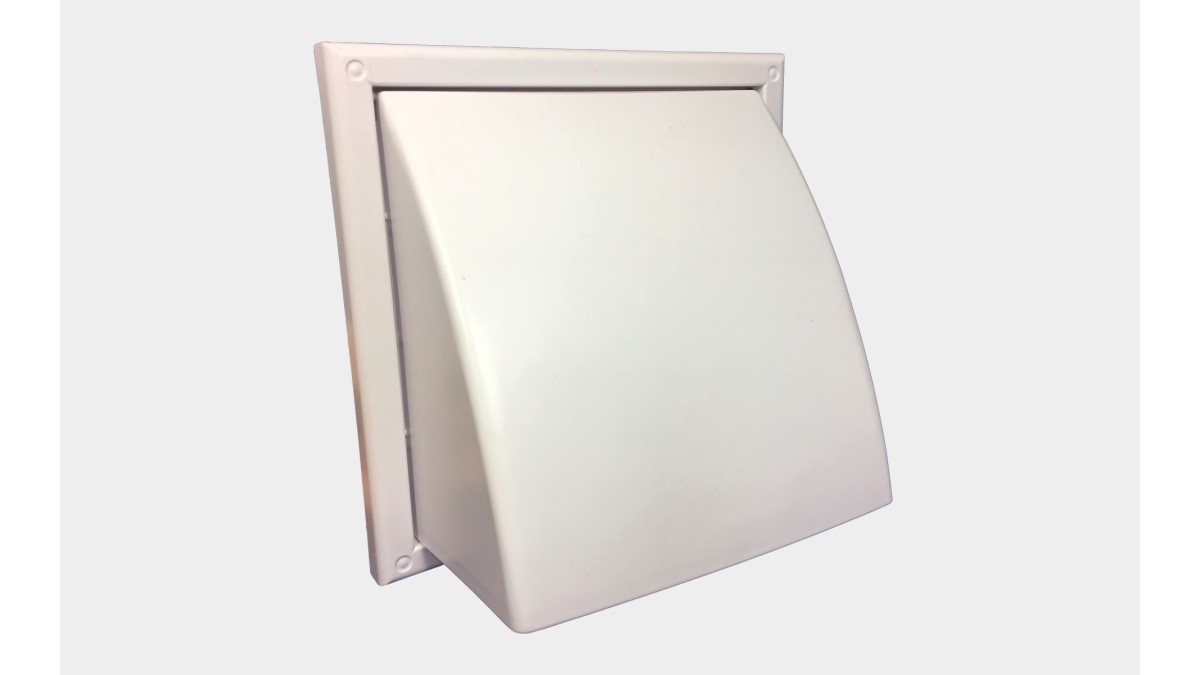 EBOSS Cowl Wall Vent White 1