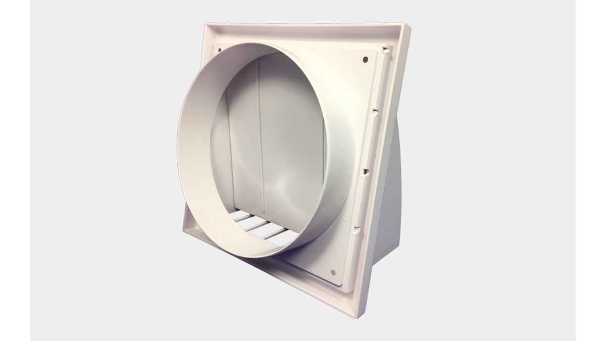 EBOSS Cowl Wall Vent White 2