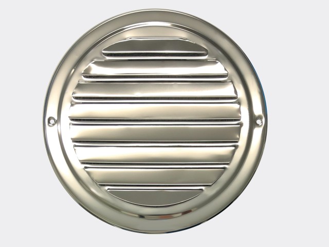 Masons Louvre Grille Round Vent - Stainless Steel